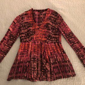 Nanette Lepore Size 0 Long Sleeve Blouse
